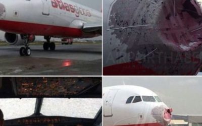 AtlasGlobal Ukraine-ს თვითმფრინავი სტამბოლში ძლიერ სეტყვაში მოყვა