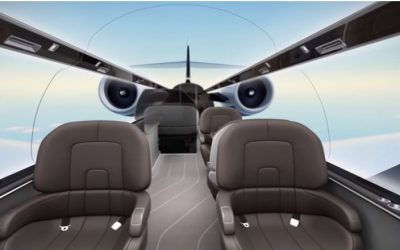 მაღალტექნოლოგიური თვითმფრინავი ცის პანორამული ხედებით (ვიდეო)